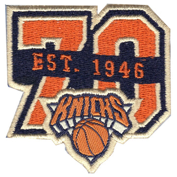 2017 Official NBA New York Knicks 70th Anniversary Small Jersey Patch 