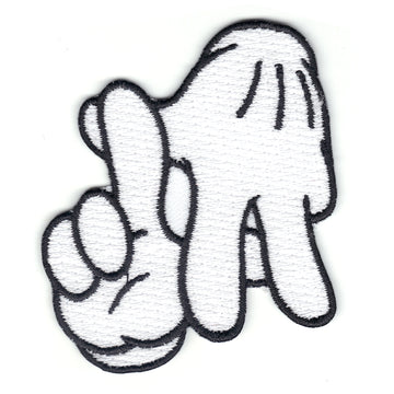 LA Los Angeles Fingers Sign Hands White Gloves Iron On Patch 