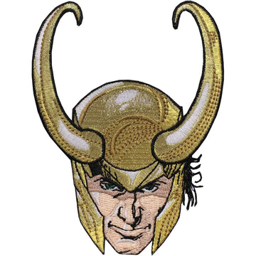 Marvel Comics Thor Loki's Head with Helmet Iron on Applique Patch 
