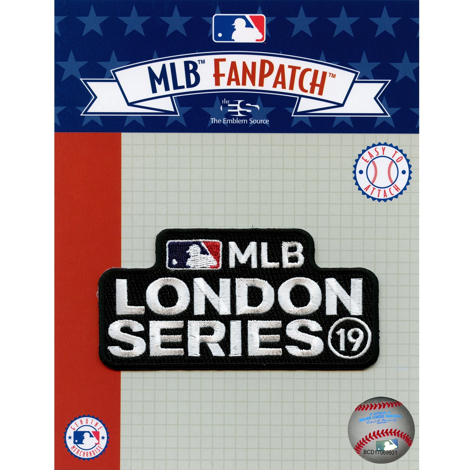 2019 MLB London Series Game Jersey Patch 