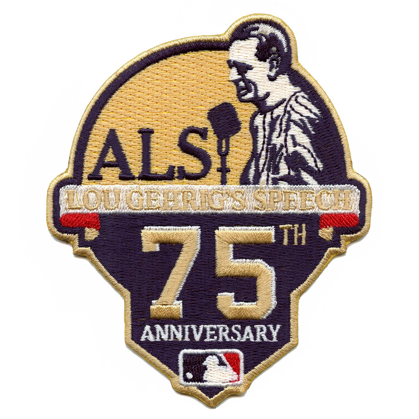 Lou Gehrig's Speech ALS 75th Anniversary Jersey Patch (2014) 