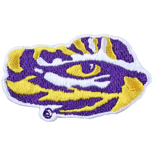 Louisiana State Tigers LSU Tiger Eye Logo Iron On Embroidered Patch 