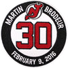 Martin Brodeur Retirement Ceremony New Jersey Devils Jersey #30 Patch (2016) 