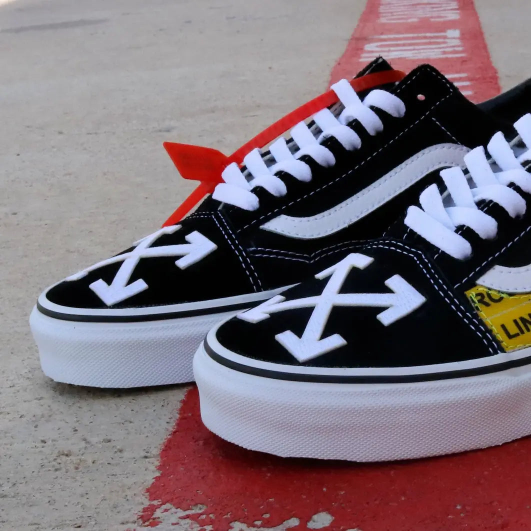 Black Slip On Vans Shoes for Men and Women Featuring American Flag Made in  USA - Custom Vans Shoes