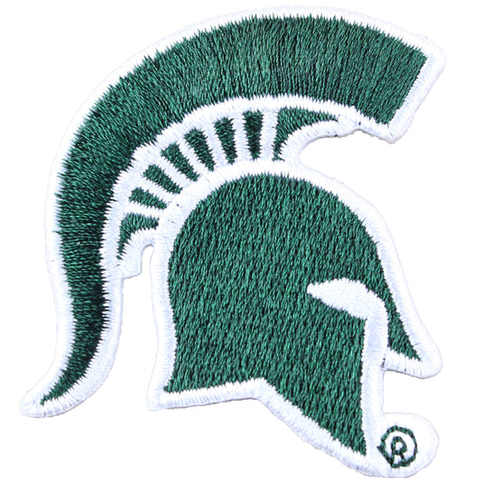 Michigan State Spartans Helmet Logo Iron On Embroidered Patch Small 