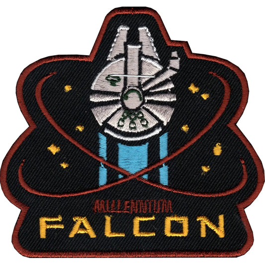 Star Wars Millennium Falcon Iron On Patch (Brown Border) 