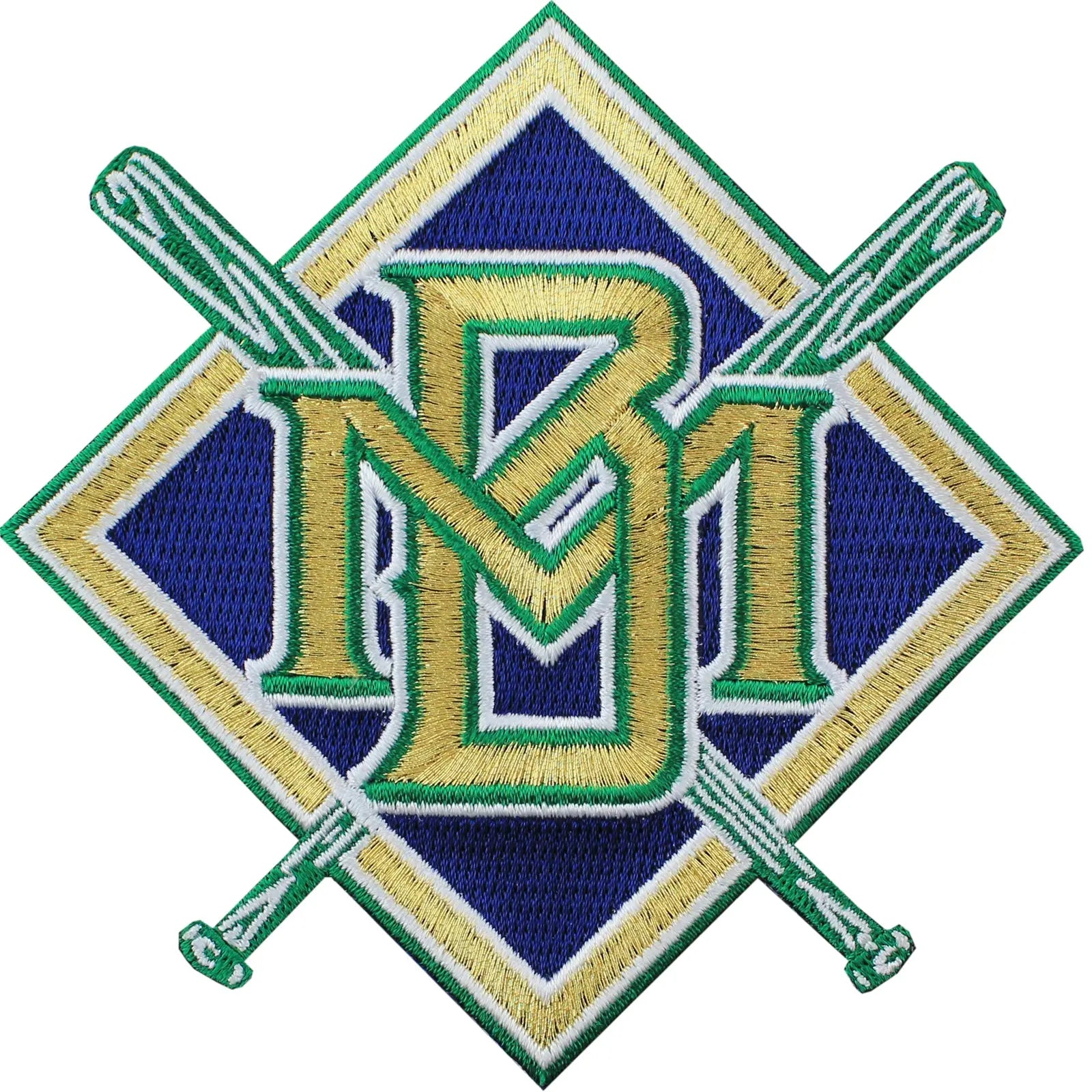 Milwaukee Brewers Cross Bats 90's Jersey Logo Patch 