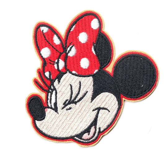 Disney Mickey Mouse Head Face Applique Red Iron On Patch LARGE Embroidered