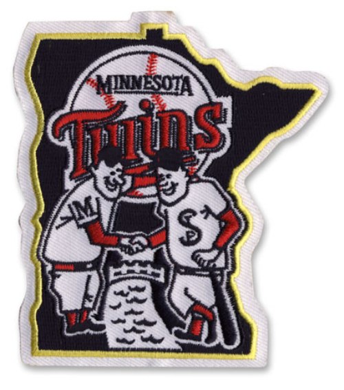 Minnesota Twins State Logo Sleeve Patch White Border (Retired) 