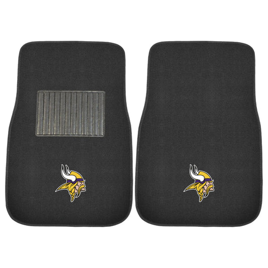 Minnesota Vikings 2-Piece 17 in. x 25.5 in. Carpet Embroidered Car Mat 