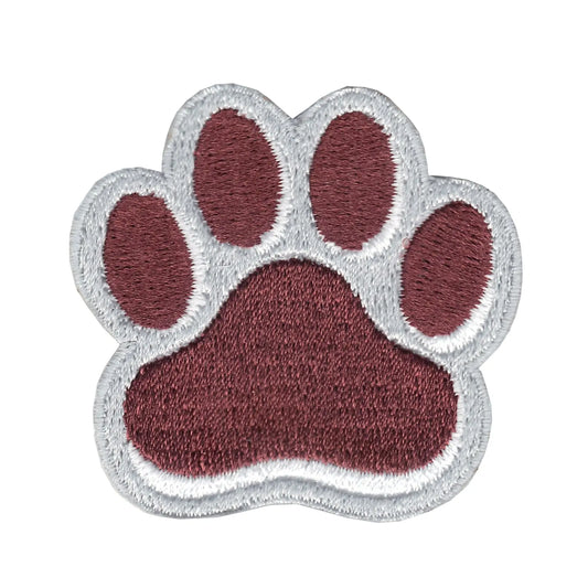Mississippi State Bulldogs Paw Iron On Embroidered Patch 