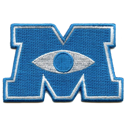 monsters inc m logo Monsters Inc University Logo Patch Disney DIY Costume Accessory Iron on Applique