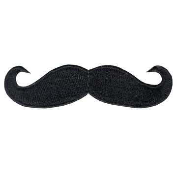 Mustache Emoji Embroidered Iron On Patch 