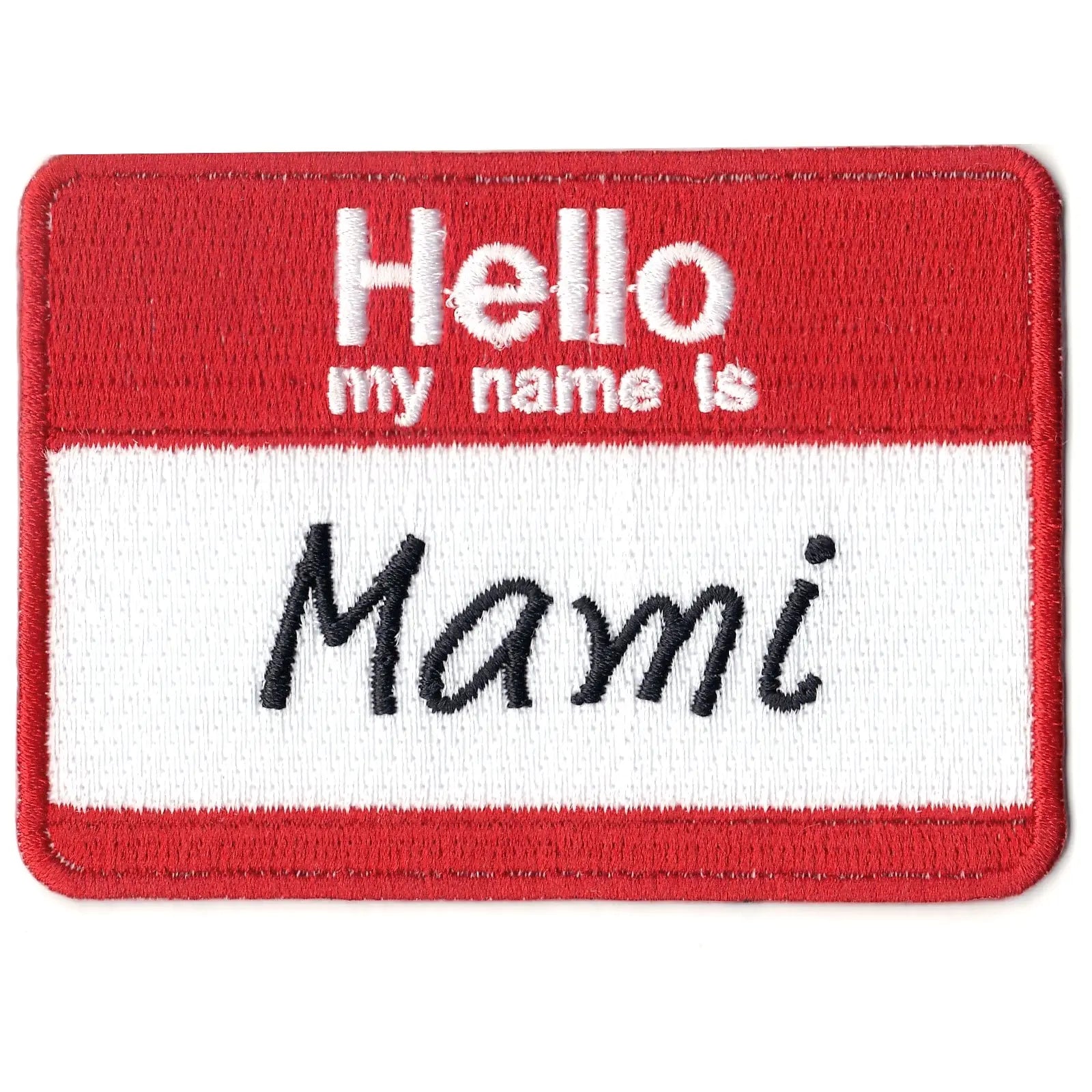 Mami Name Tag Iron On Embroidered Patch – Patch Collection