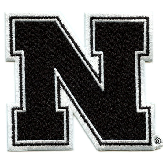 Nebraska Cornhuskers Black "N" Logo Iron On Embroidered Patch 