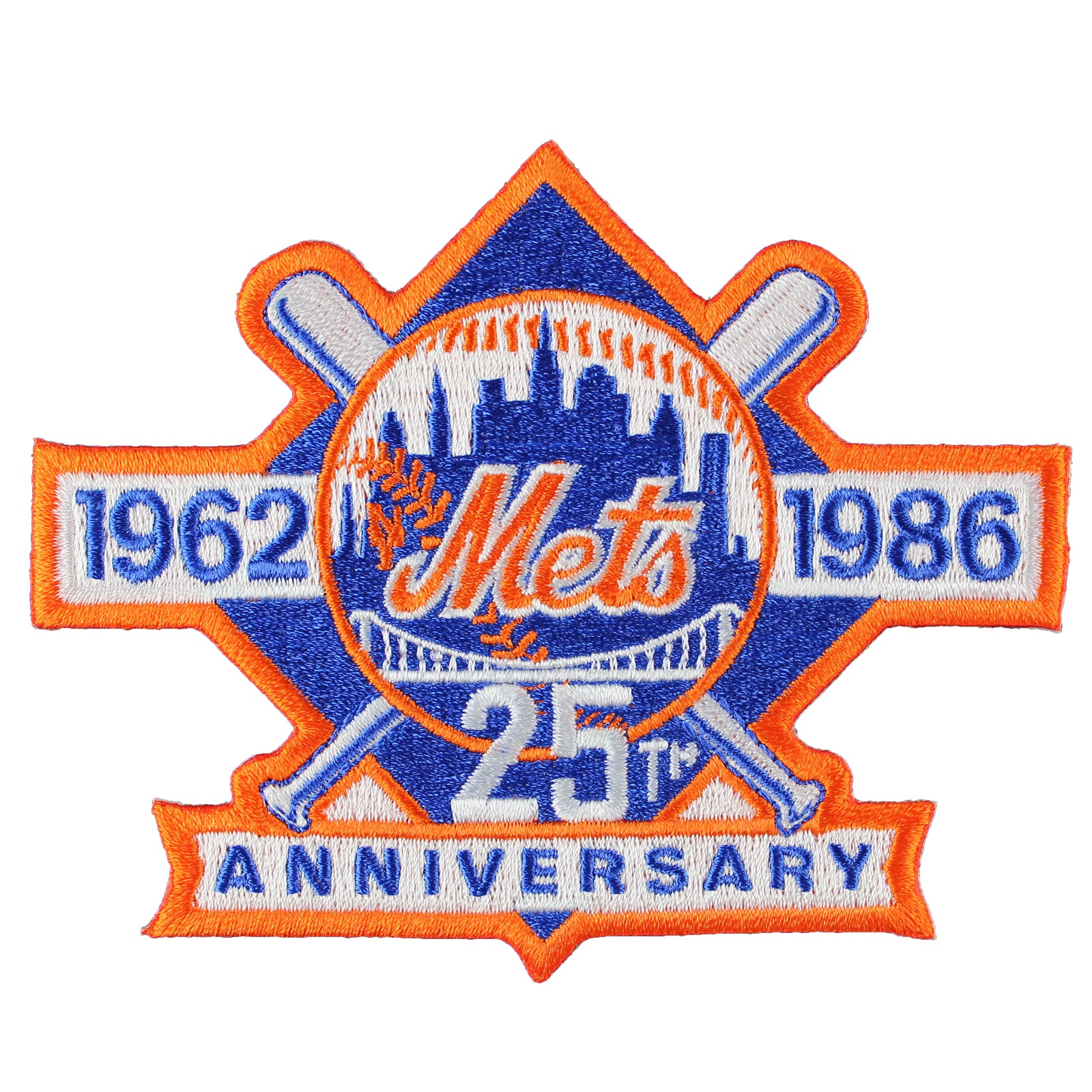 1986 New York Mets 25th Anniversary Jersey Sleeve Patch 
