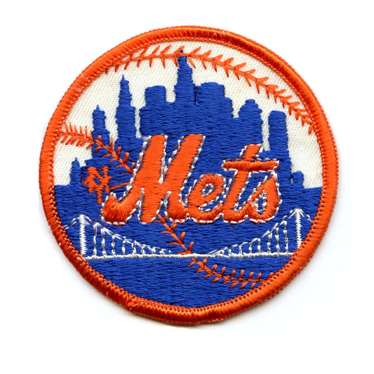 Rare New York Mets MLB Baseball Vintage Round Team Logo Patch 