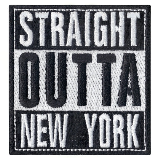 New York Skyline Red Heart Iron on Patch