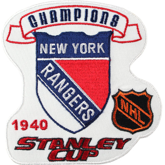 1940 NHL Stanley Cup Final Champions New York Rangers Patch 