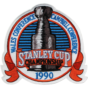 1990 NHL Stanley Cup Jersey Patch Edmonton Oilers vs. Boston Bruins 