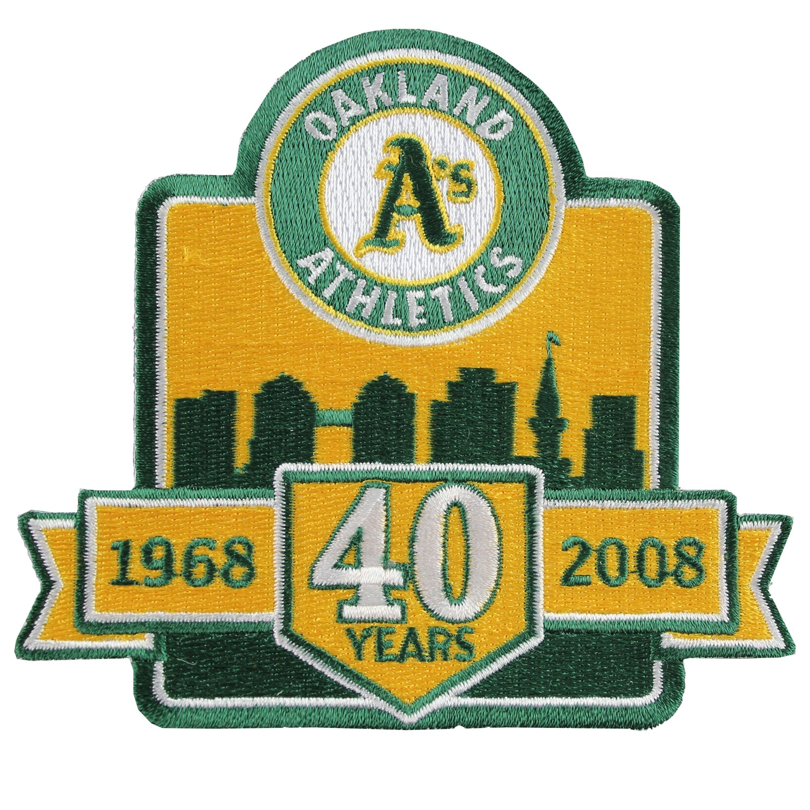 2008 Oakland A's Athletics 40th Anniversary Patch 