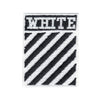 White Stripes Box Logo Iron On Embroidered Patch 