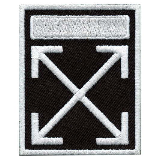 Crossing Arrows Box Logo Iron On Patch (ALT) 