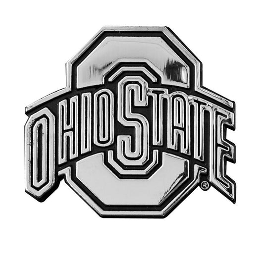 Ohio State Buckeyes Premium Solid Metal Chrome Plated Car Auto Emblem 
