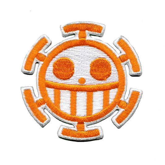 One Piece Anime Heart Surgeon Pirate Embroidered Iron on Patch (Orange) 