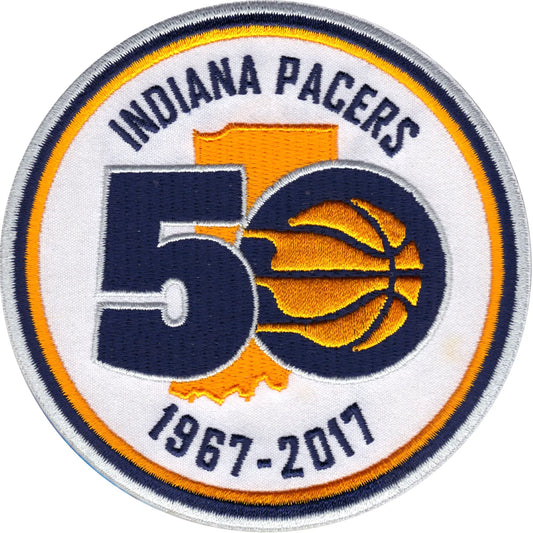 2017 Official NBA Indiana Pacers 50th Anniversary Warm Up Jersey Patch 