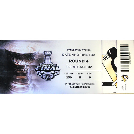 2016 NHL Stanley Cup Final Pittsburgh Penguins Mini-Mega Ticket 