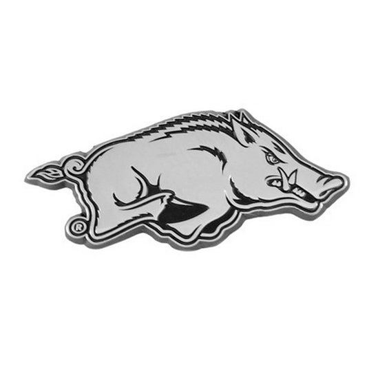 Arkansas Razorbacks Solid Metal Chrome Emblem 