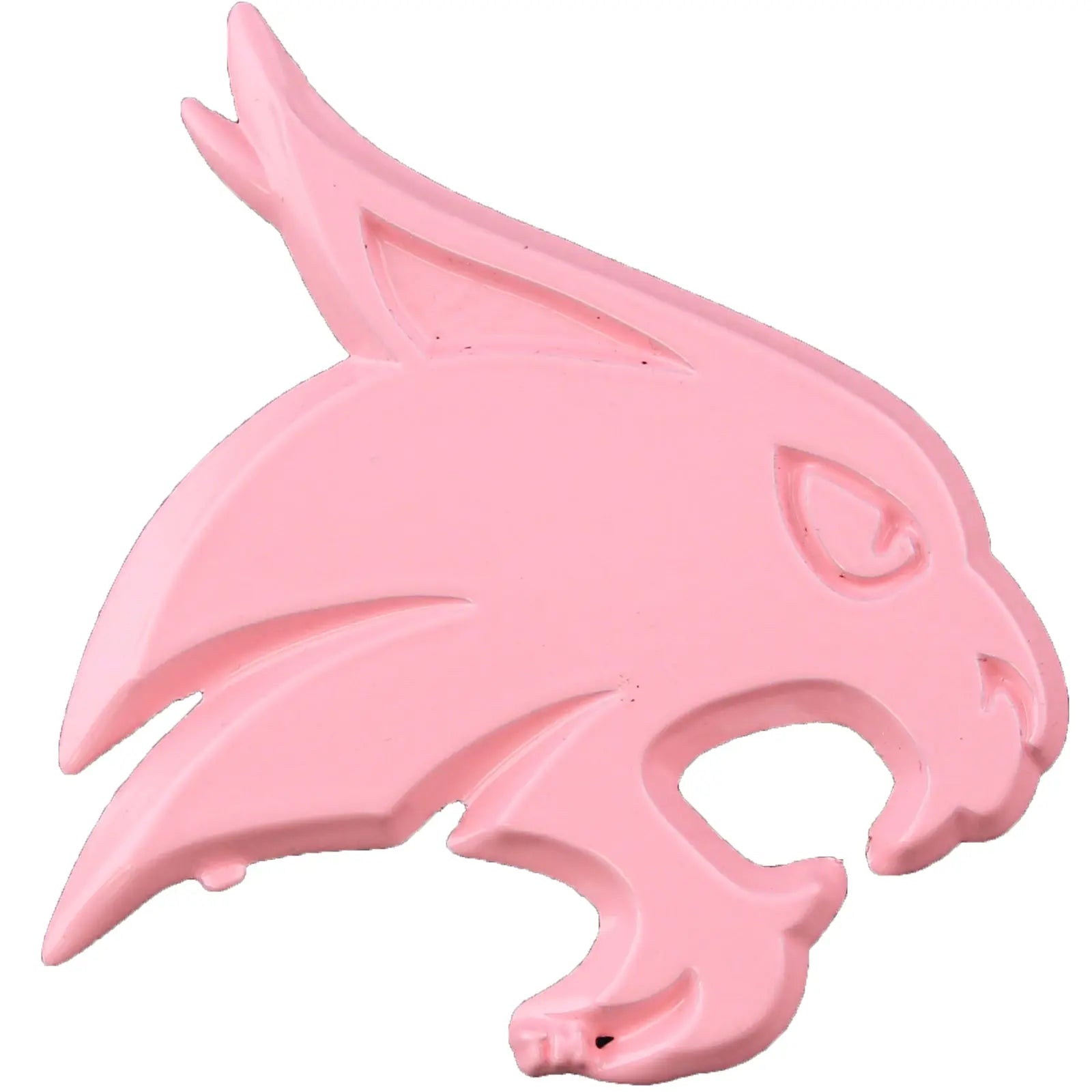 Texas State Bobcats Premium Solid Metal Pink Car Auto Emblem AMG 