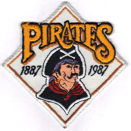 1987 Pittsburgh Pirates 100th Anniversary Logo Jersey Sleeve Patch (White Version) 