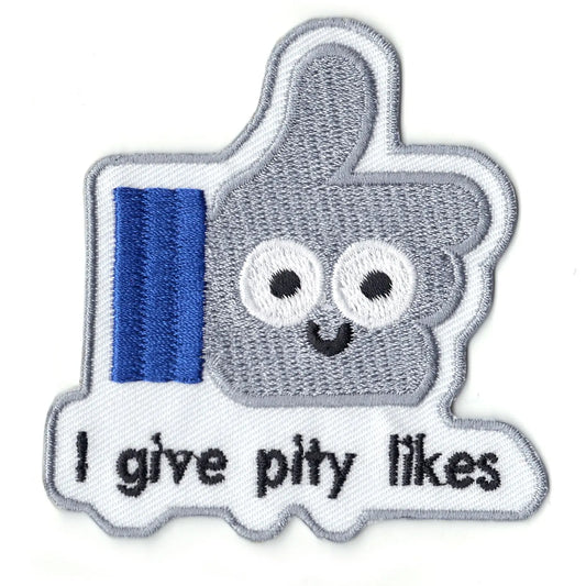 I Give Pity Likes Thumbs Up Logo Iron On Patch 