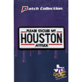 Please Excuse My Houston Attitude License Plate Iron On Patch