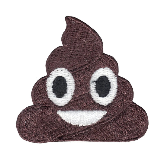 Poop Emoji Embroidered Iron On Patch 