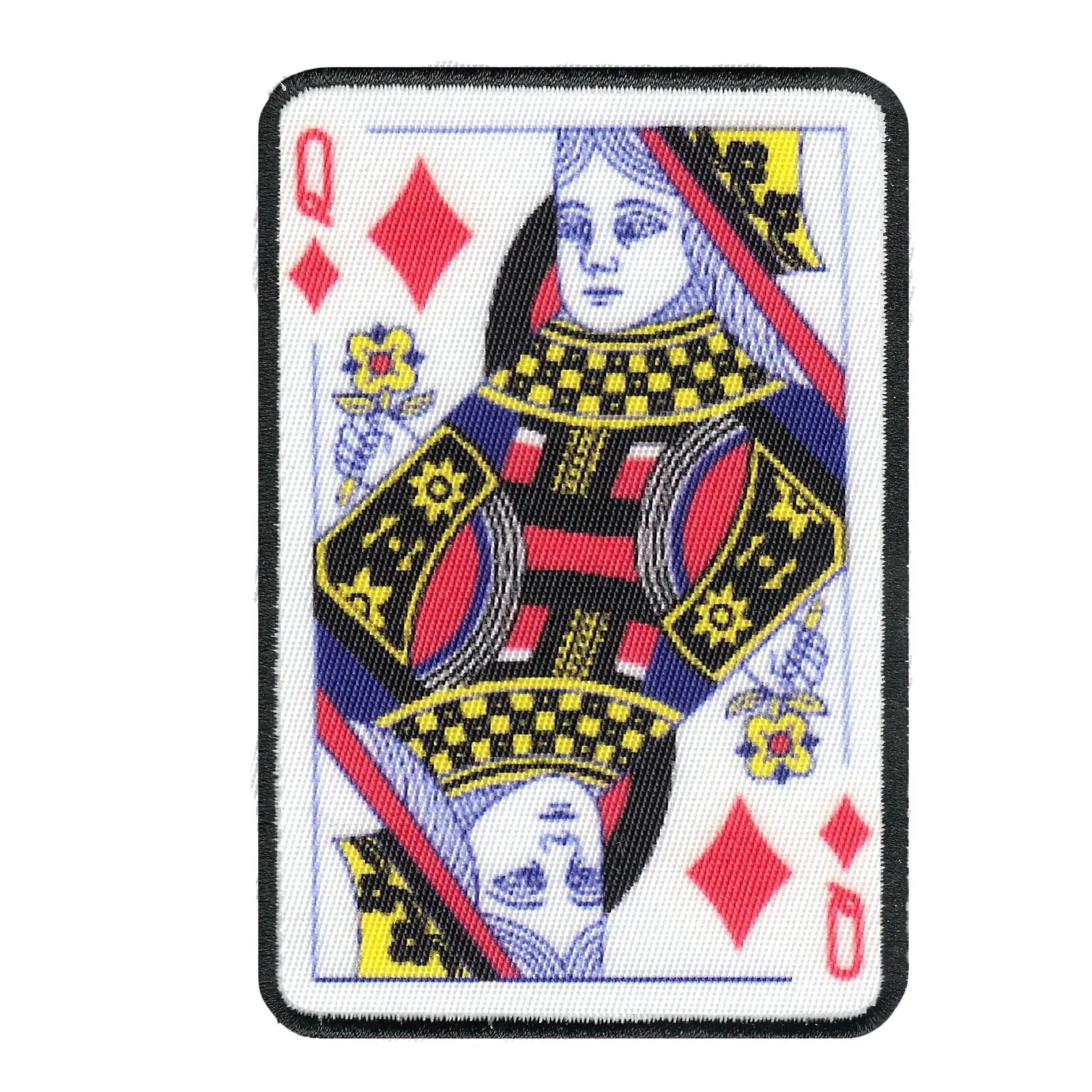 Queen Of Diamonds FotoPatch Game Deck Embroidered Iron On 