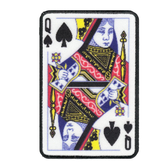 Queen Of Spades Card FotoPatch Game Deck Embroidered Iron On 