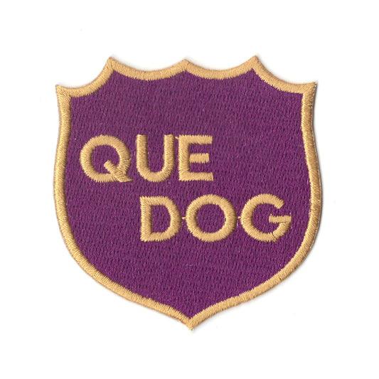 Que Dog Shield Fraternity Iron On Patch 