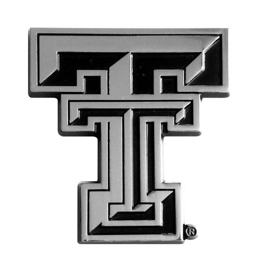 Texas Tech Red Raiders Premium Solid Metal Chrome Auto Emblem 