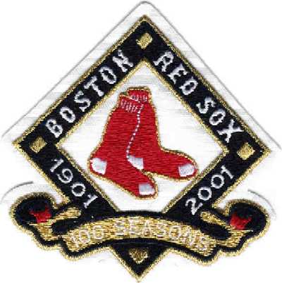 2001 Boston Red Sox 100th Anniversary Patch 