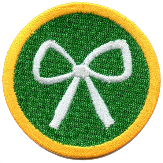 Shoelace Knot Tying Scout Merit Badge Embroidered Iron-on Patch 