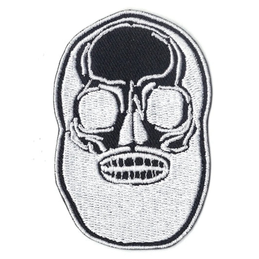 Bearded Skull Rapper Iron on Patch 