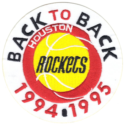 1994 & 1995 NBA Finals Championship Houston Rockets Patch (Back to Back) 