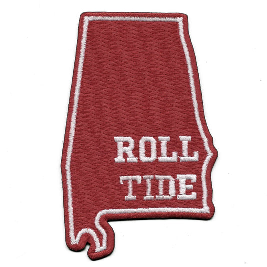 Alabama State Roll Tide Patch Crimson College Sports Embroidered Iron On 