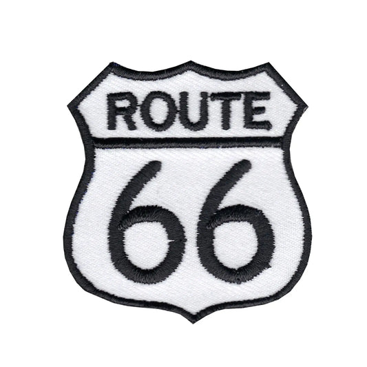 Route 66 Iron On Embroidered Patch 