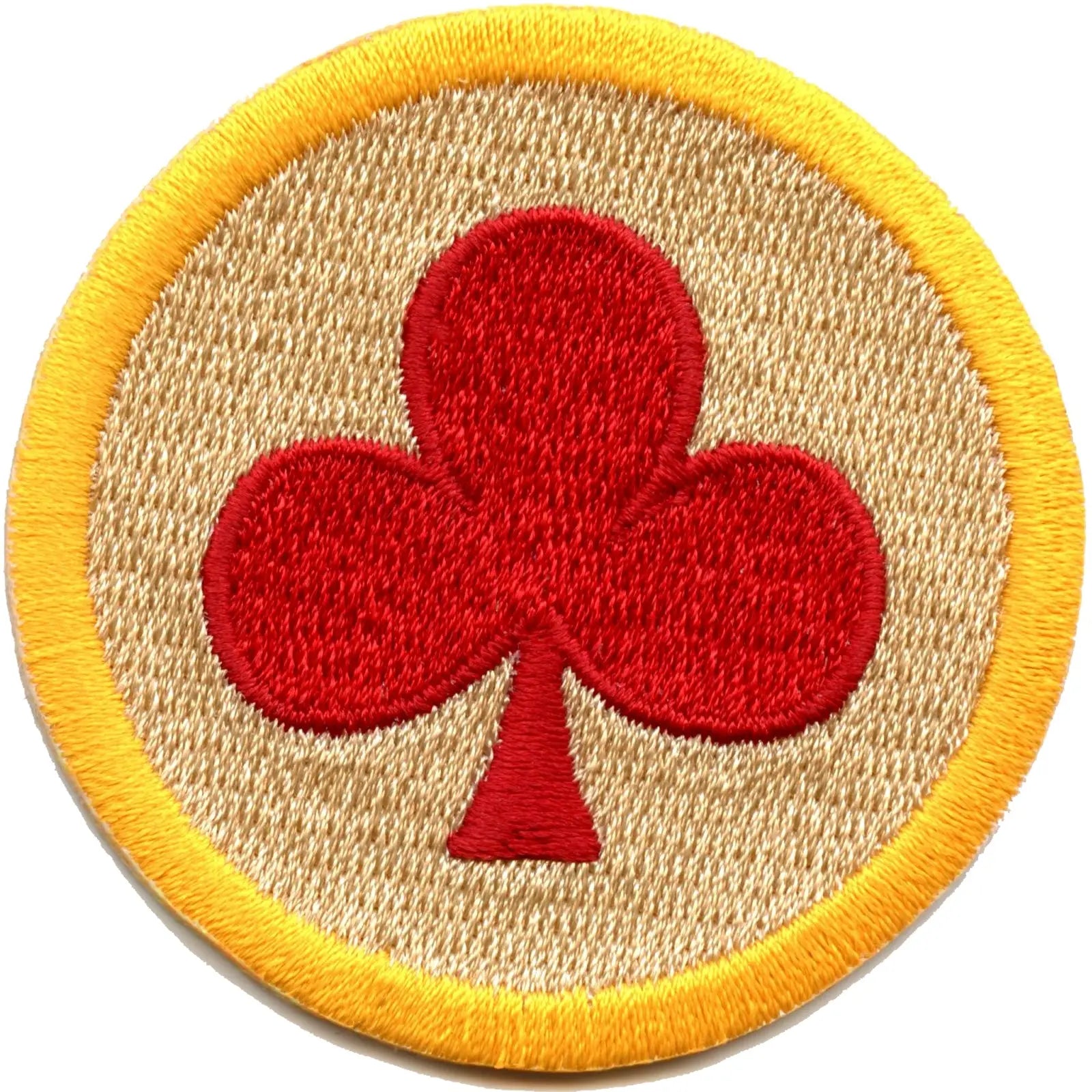 Royal Red Clubs Merit Badge Embroidered Iron-on Patch 