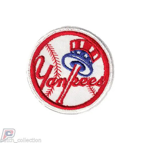 New York Yankees MLB Vintage 1980's Round Jersey Logo Patch 