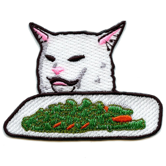 Smudge The Table Cat Meme Embroidered Iron On Patch 
